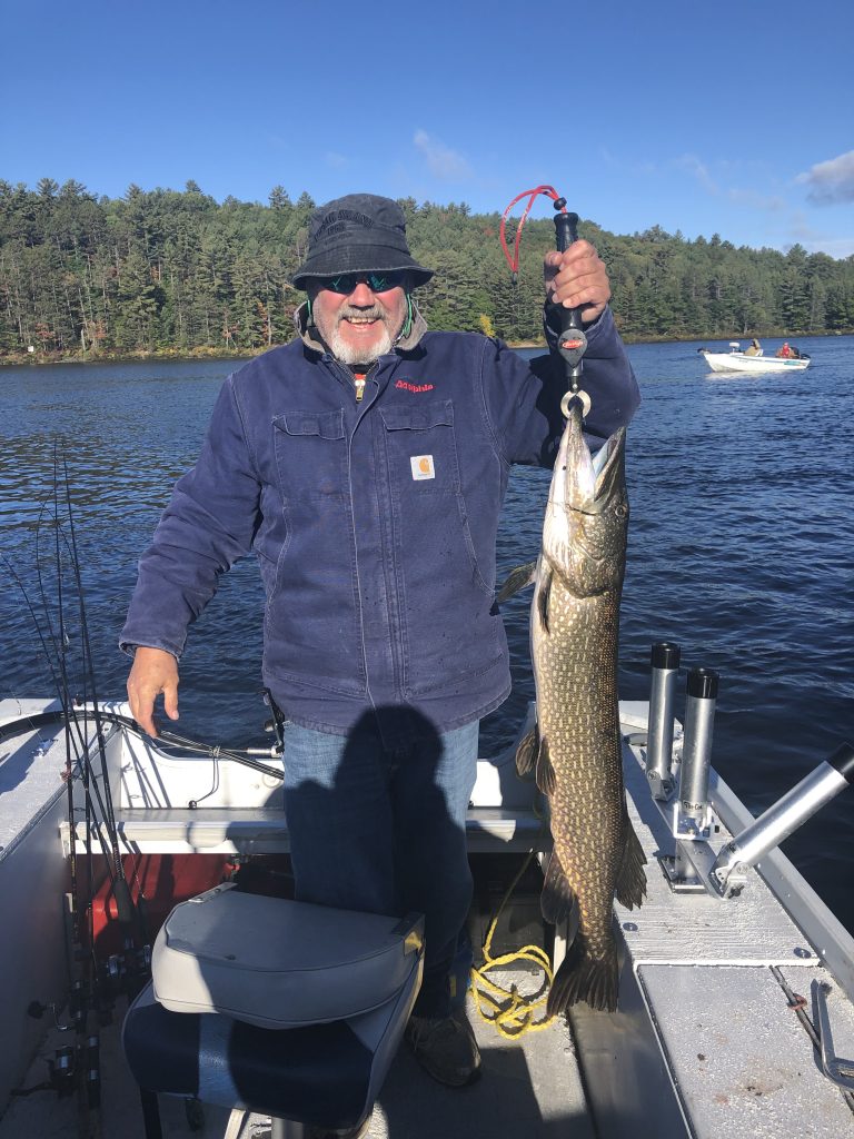 Michael King with a fish he caught.